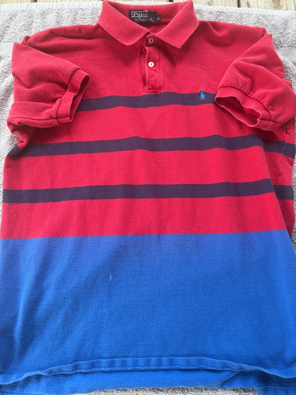 Ralph Lauren Red, Blue & Navy‎ Striped Kids Polo